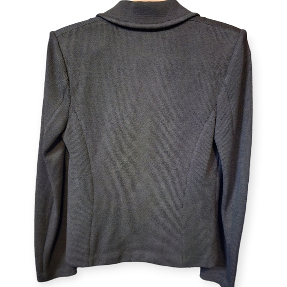 St. John Santana Black 2 Piece Set Knit Blazer and High Rise Straight Le… - Picture 4 of 7